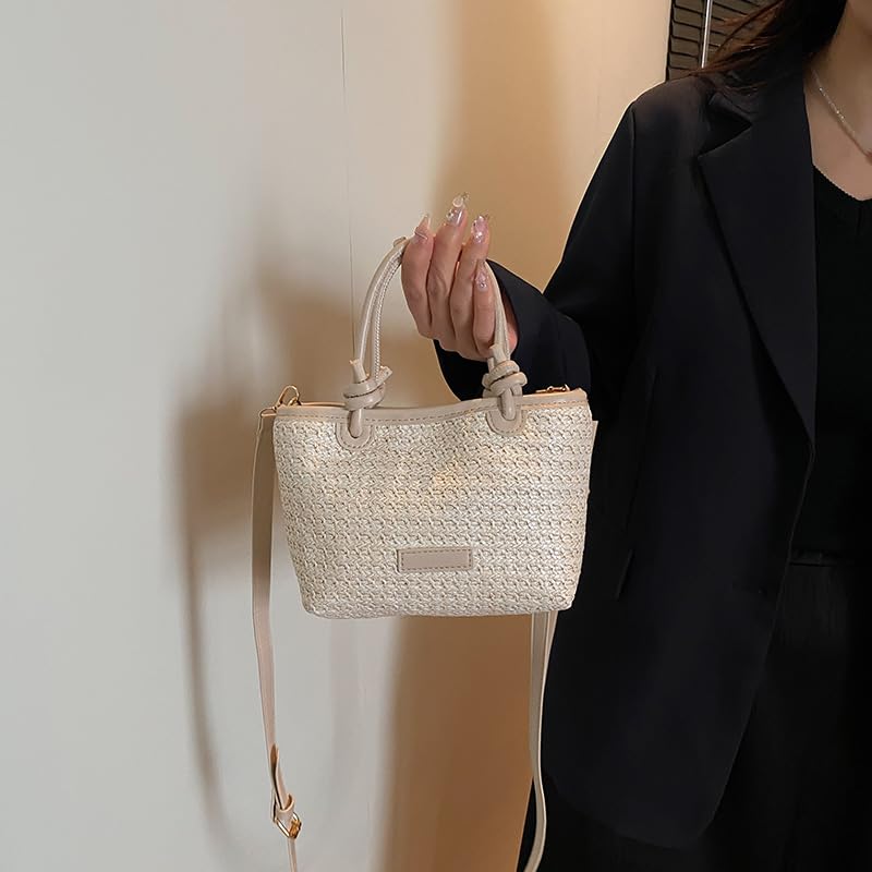Women Crochet Handbag Large Capacity Hand Woven Sling Bag Wear Resist Beach Crossbody Bag Ladies Travel Shopping Work4