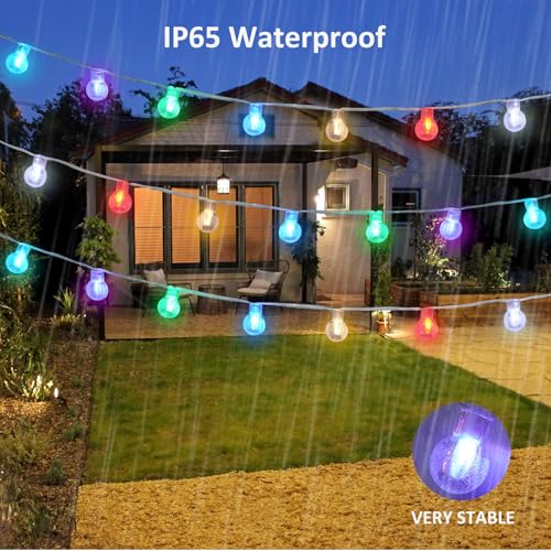 Omika DY-OA08-14 Crystal Globe String Lights, 30Ft 60Led 196Modes With Remote & Usb, Ip65 Waterproof Fairy String Lights For Indoor Outdoor Bedroom Party Wedding Garden Christmas Tree Decor thumb #4