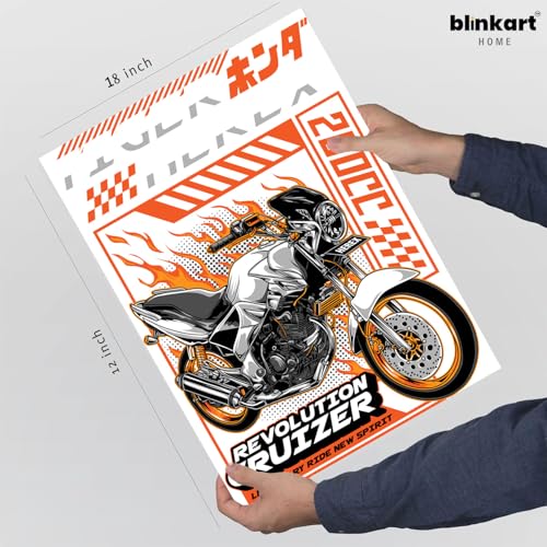 Image of BLINKART Honda Tiger (Custom) Car Posters Sticker Gift Items for Boys Room Wall Decor || Comes with Double-Sided Tape|| Decoration Bedroom Living Room Office Studio Decor | 12x18 In (A3) - CAR-290