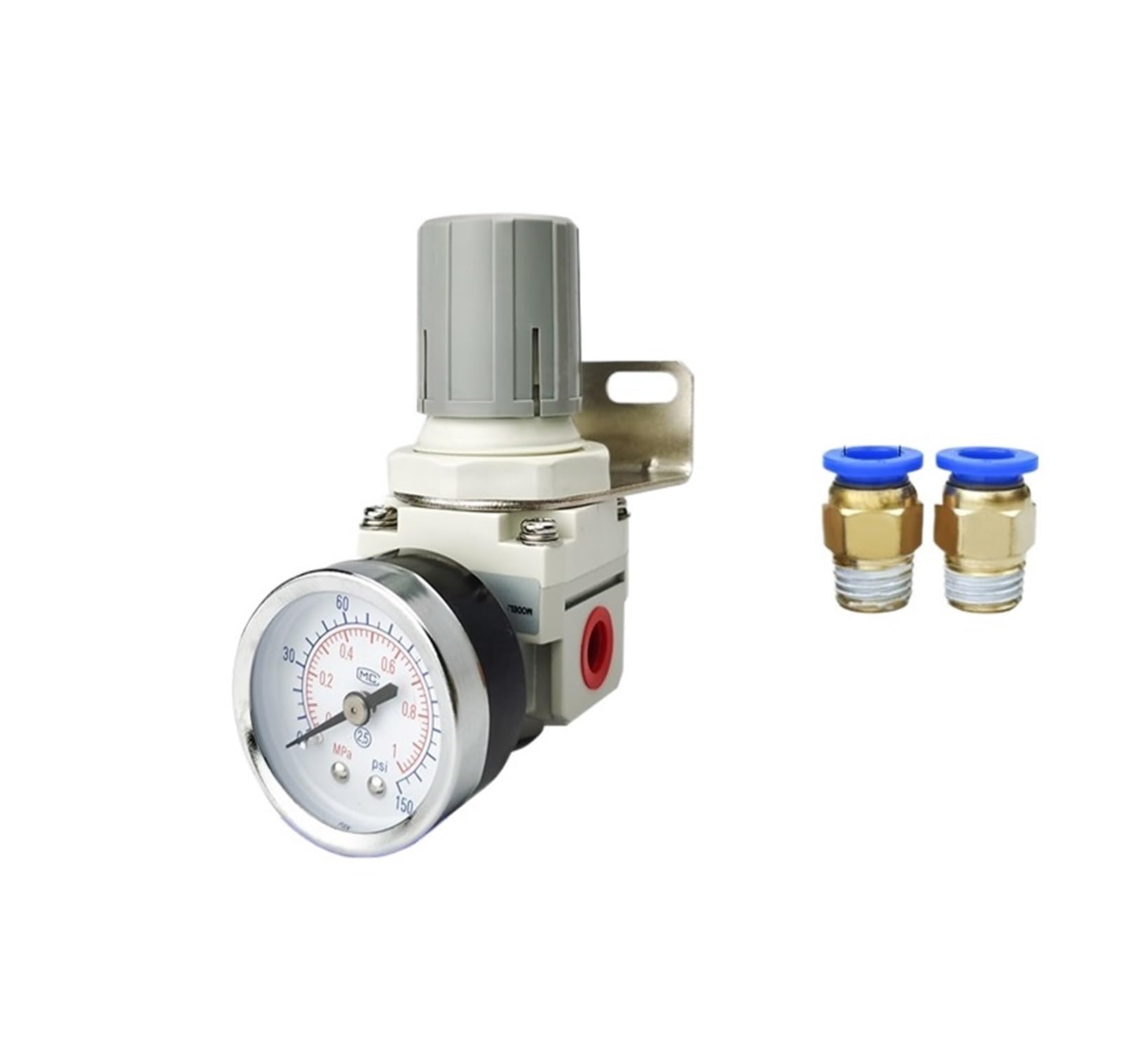 Soupape décharge 1/4 et régulateur pneumatique AR2000-02 pour flux constant