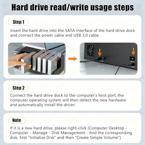Estación de acoplamiento para 5 discos HDD/SSD con clonación offline miniatura 7