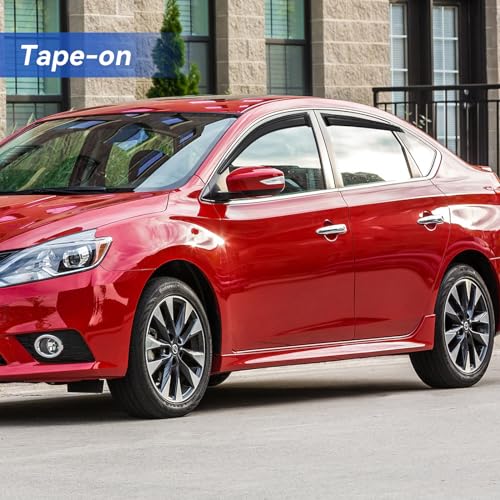 Image of Window Visors Rain Guards Shield for 2013-2019 Nissan Sentra, Window Wind Deflectors Vent Shades for 13-19 Sentra