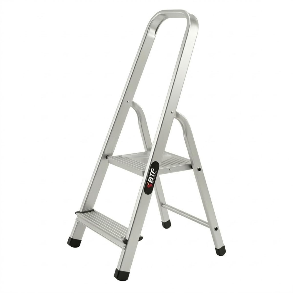 BTF - Escalera Tijera Plegable - 2 Peldaños en Aluminio - Escaleras Plegables Aluminio - Hecho en Europa - Portátil y Plegable. BTF.TJL102