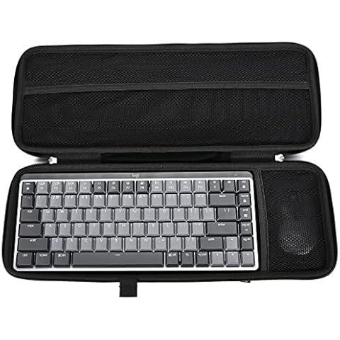 RAIACE Hard Storage Case Compatible with Logitech MX Keys Mini Mechanical Wireless Illuminated Performance Keyboard. (Case Only) - Black Cover