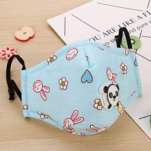Sun Kea Kids Cartoon Mouth Cover Breathing Valve Mouth Muffle with 2Pcs Replaceable Activated Carbon Insert