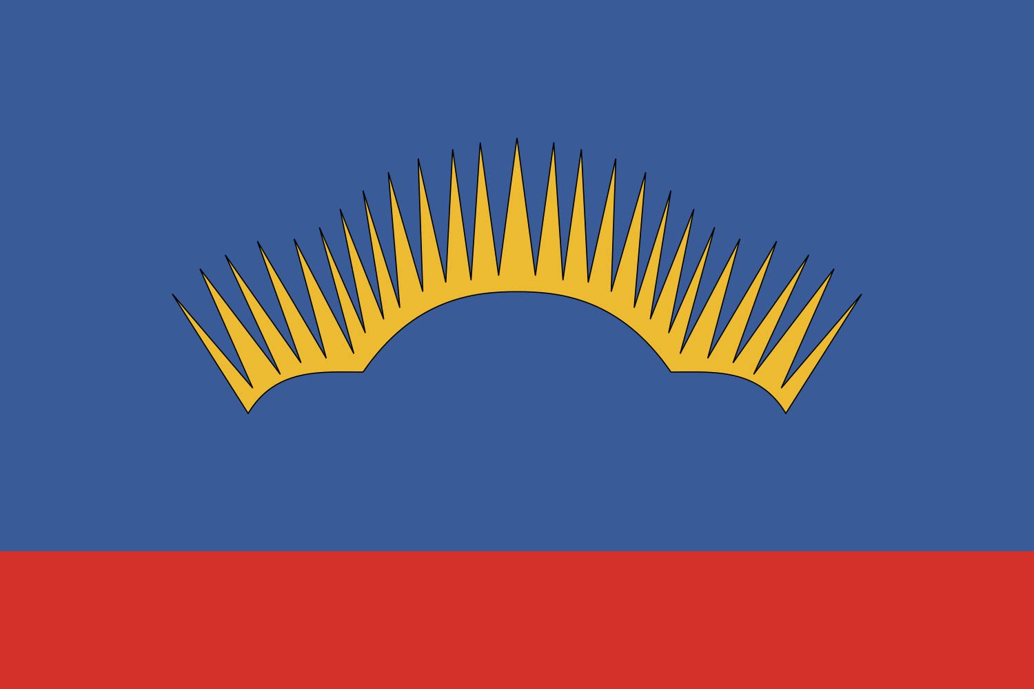 Drapeau Oblast de Mourmansk de qualité supérieure en tissu paysage
