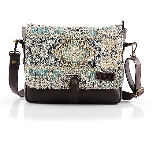 Image of Rudhira Women's Cross-body Bag Sling Bags Ladies Purse Handbag Sling Strap Vegan Leather Indian Fabric Slings Multicolor (Floral)