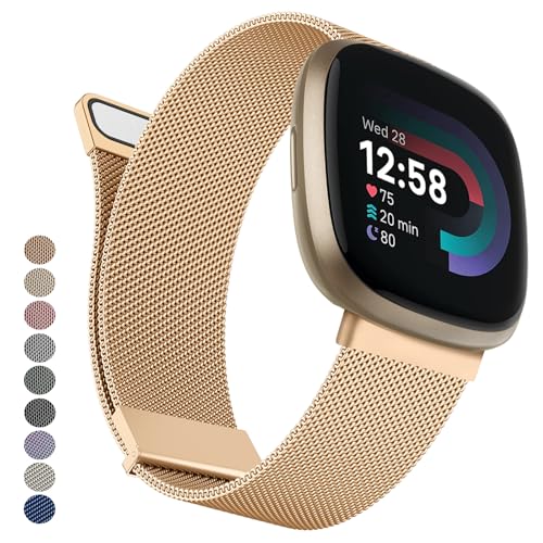 Metal Band for Fitbit Versa 4 / Versa 3 Bands,...