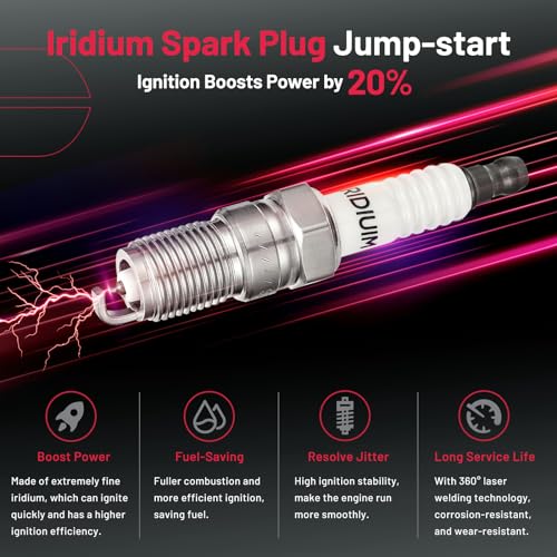 Image of BDFHYK Ignition Coil Pack DG508 and Iridium Spark Plug SP493 SP479 Compatible with Ford F150 F250 1997-2010 Ford Explorer Crown Victoria 2003 2004 Ford Expedition Mustang Ford Coil Pack 5.4L Set of 8