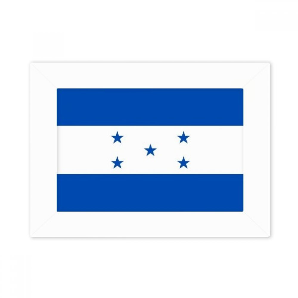Peinture drapeau Honduras 5x7 pouces avec cadre photo blanc 10.2x15.2cm multicolore