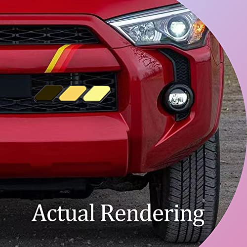 Image of Grille Decor Badge, Tri-Color Grille Insert Trims | Tri-Color Grille Badge Emblem Decoration Accessories Car Truck Label Fit for Most Vehicles