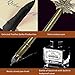 mreechan Pluma Feather pen,Pluma de Escritura,Antique Feather Pen Punta Vintage Pinta de...