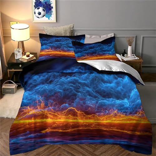 Linge de lit orage électrique imprimé 3D pour transformer votre chambre
