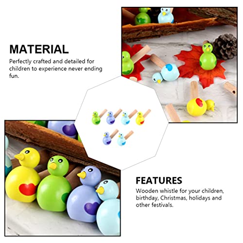POPETPOP 12 Stks Houten Vogel Fluitjes Schattig Dier Fluitje Beltoys Muziekinstrument Voor Kinderen Verjaardagscadeau… - Image 3