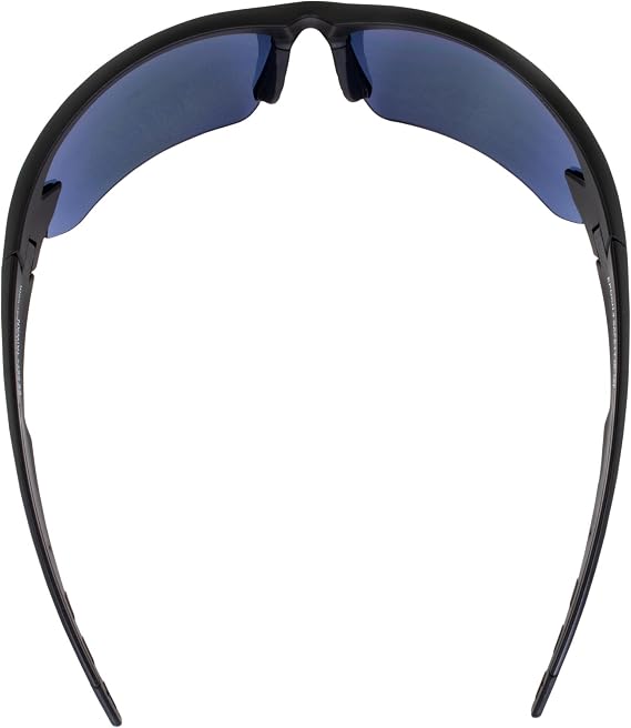 Epoch Eyewear Midway Golf Sunglasses Black Frame Blue Mirror Lens