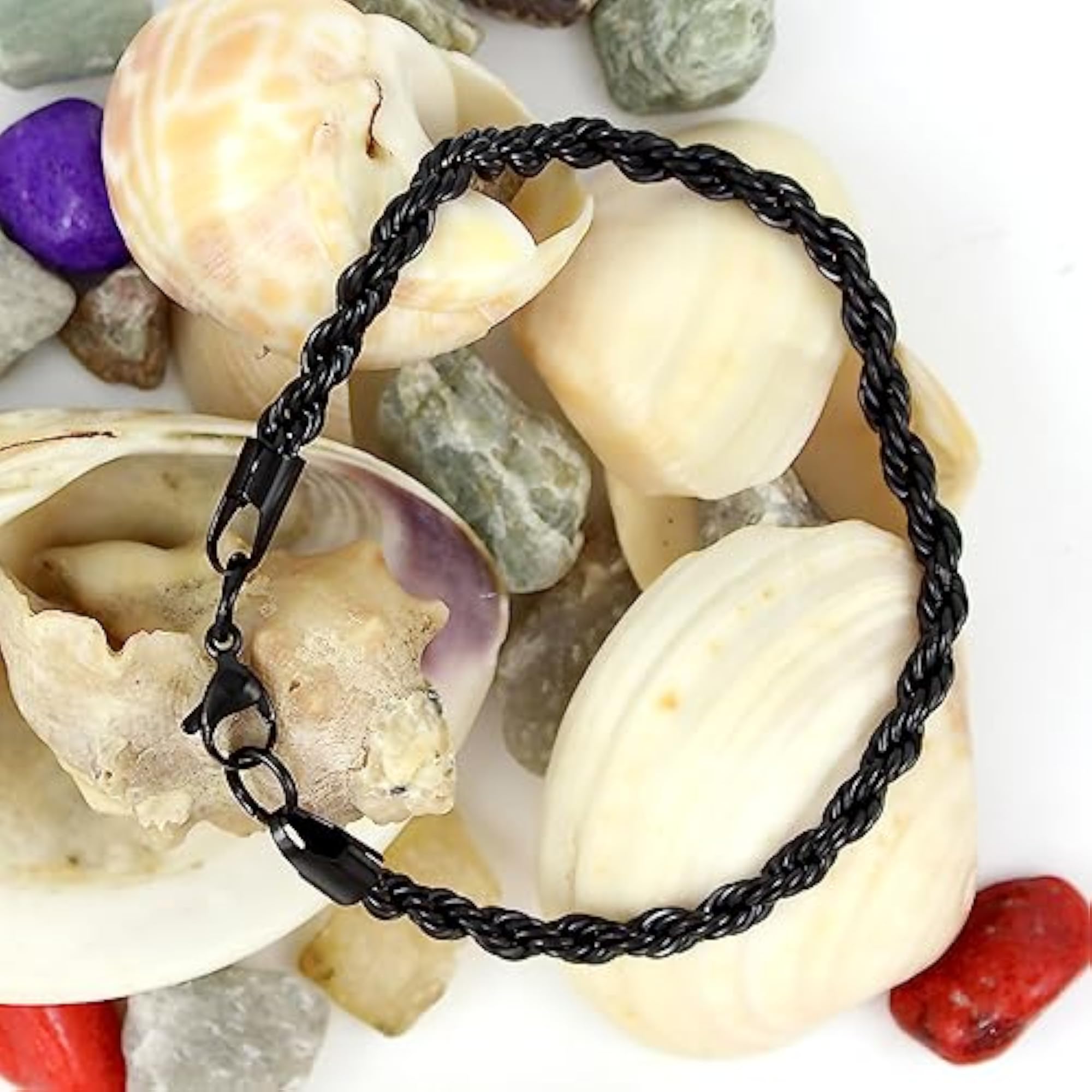 Stainless Steel Wrist Bracelet Combo (Gold Silver + Black)