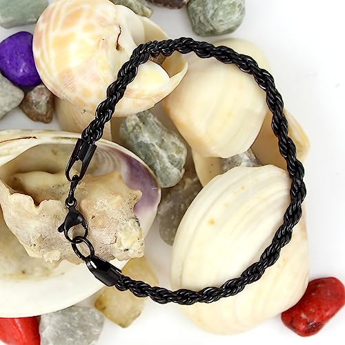Stainless Steel Wrist Bracelet Combo (Gold Silver + Black)