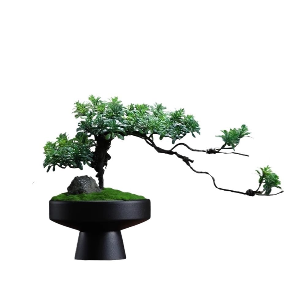 Künstlicher Bonsai-Baum Künstlicher Bonsai-Baum, gefälschte grüne Pflanze for den Innenbereich, Topfpflanze for Wohnzimmer, Heimdekoration Bonsai Kunstpflanze