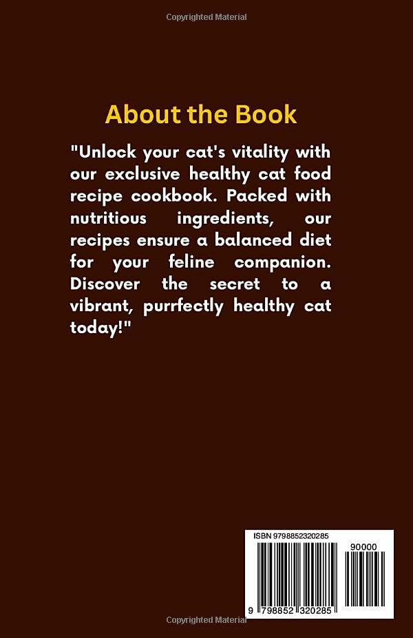 HEALTHY CAT FOOD COOKBOOK Homemade meal and