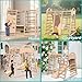 7 in1Indoor Outdoor Wooden Jungle Gym Playset - Swing Set Climbing Playground Toys with Arch, Slide for Toddlers Kids Ages 3-8 Indoor Play Gym