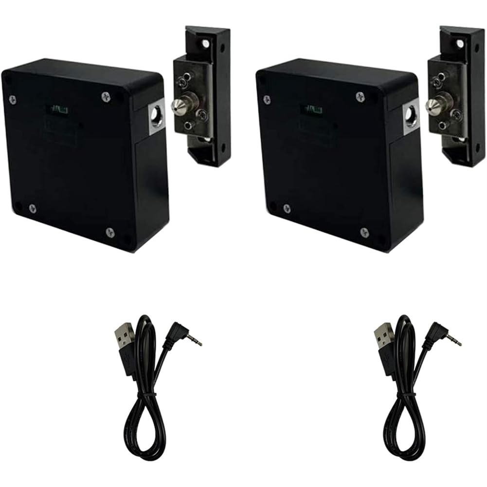 IJSDNVJNDX No-Drill Cabinet Lock, 2pcs RFID Electronic Hidden DIY Lock,for Wooden Cabinet Drawer Locker Cupboard