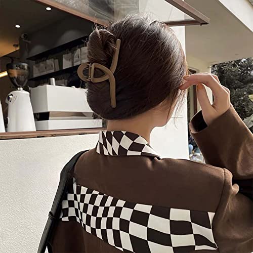 5.1" Large Hair Claw Clips For Thick Hair, 4 Pack Women Hair Clips, Big Matte Butterfly Hair Clips Jaw Claws Clips For Thick Curly Hair, 90'S Strong Hold Hair Jaw Clips #TOP2