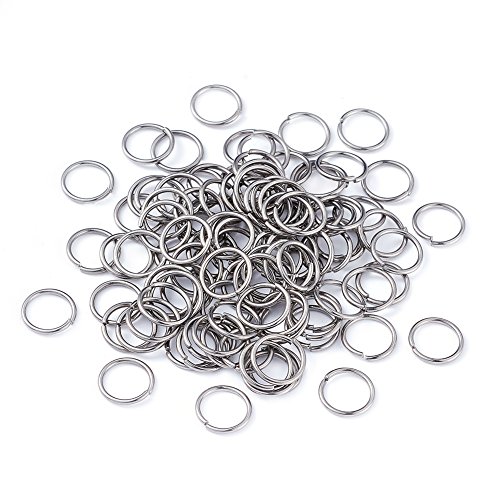 KISSITTY 2000pcs 10mm Stainless Steel Open Jump Rings Connectors 1mm Thick Chainmail Making Jewelry Findings