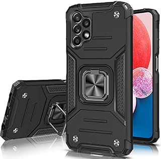 Honeyview ShockProof Case for Samsung Galaxy A13 4G with Ring Kickstand, Bumper Armour Phone Cover for Samsung Galaxy A13 4G - Black