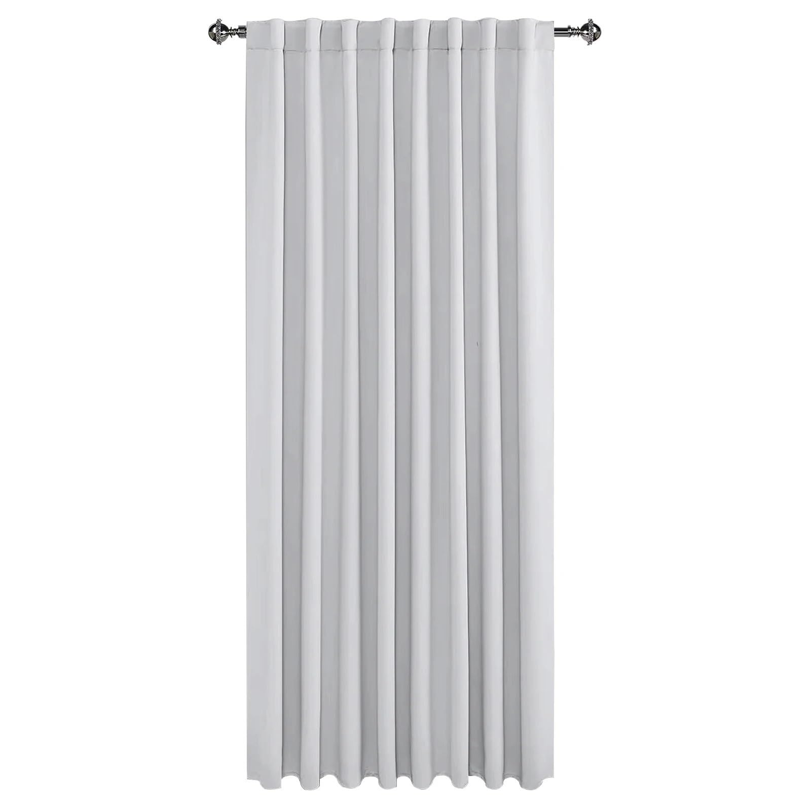 EnxJire Blackout Curtains Blackout Curtains Darkening Thermal Insulated Window Drapes(1 Panel White,132x160cm)