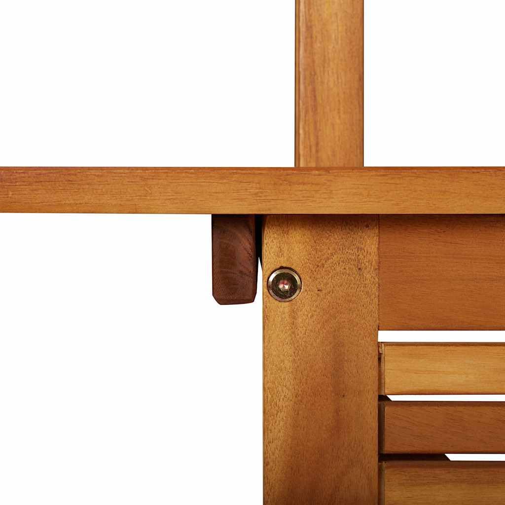 vidaXL Mesa de Bar Jardín con Tejado Madera Acacia Mobiliario Decoración Diseño Elegante Moderna Robusta Duradera Estable Práctica Útil 113x106x217cm