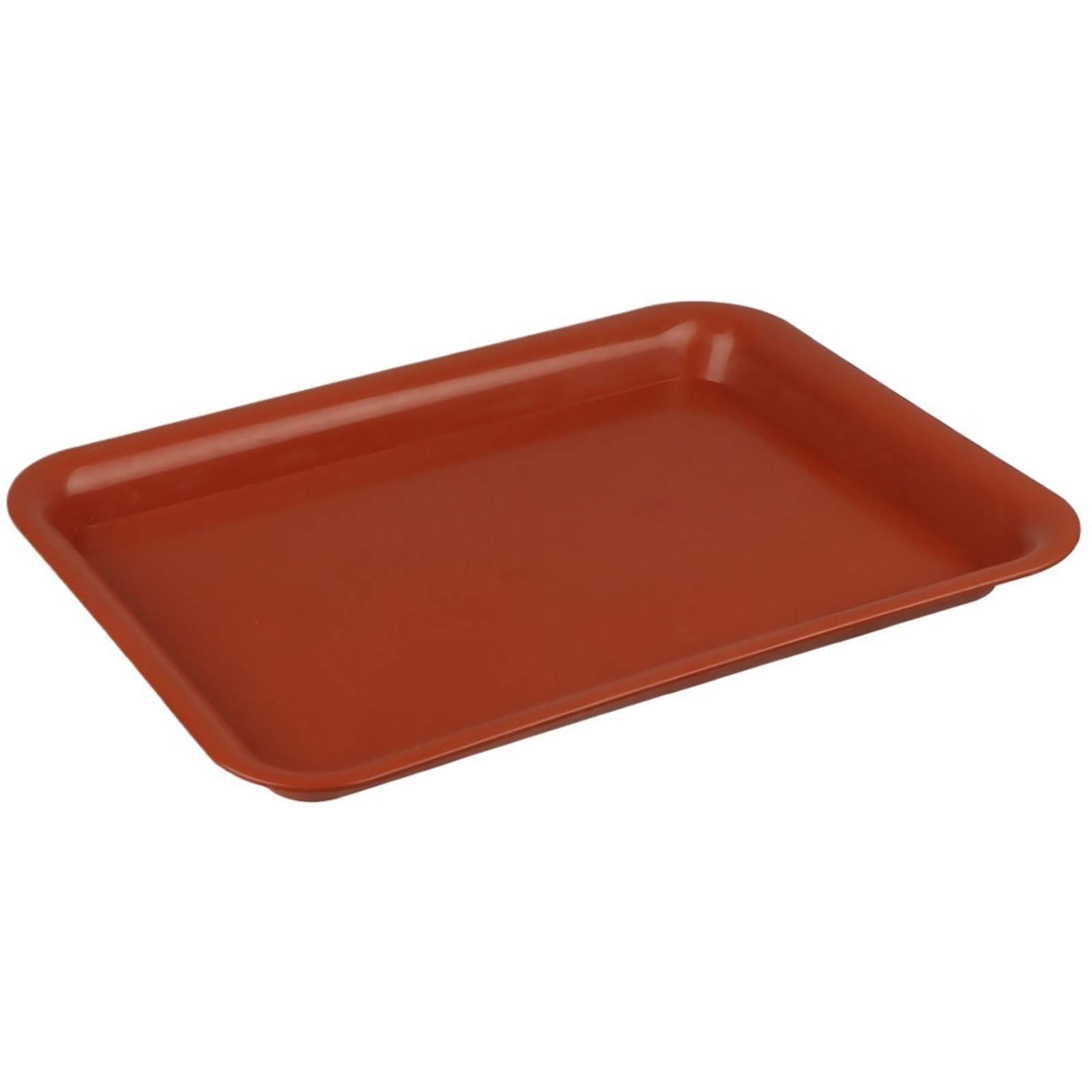Bandeja rectangular for macetas, platillo for plantas, bandejas de goteo, platillos de plástico, bandejas resistentes for plantas de jardín for interiores y exteriores Bandeja Para Macetas(Red 35cmX25