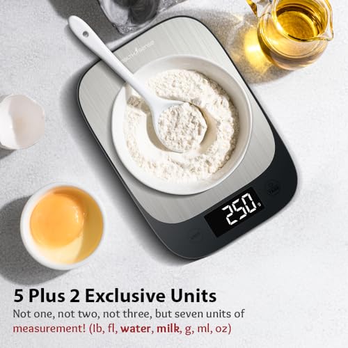 Image of HealthSense Weight Machine for Kitchen, Kitchen Food Weighing Scale for Health, Fitness, Home Baking & Cooking with SS Platform, Touch Button, Tare Function & 1 Year Warranty � Chef-Mate KS 70