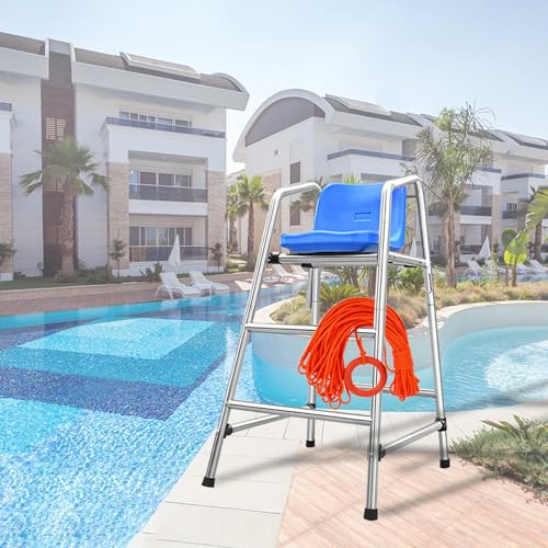 Chaise de sauveteur pour piscine premium en acier inoxydable 304 robuste