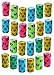 4 Inch Vet Wrap Tape Bulk (Black Paw Prints on Yellow, Red, Teal, Blue, Neon Green, and Neon Pink) (Pack of 24) Self Adhesive Adherent Adhering Flex Bandage Grip Roll for Dog Cat Pet