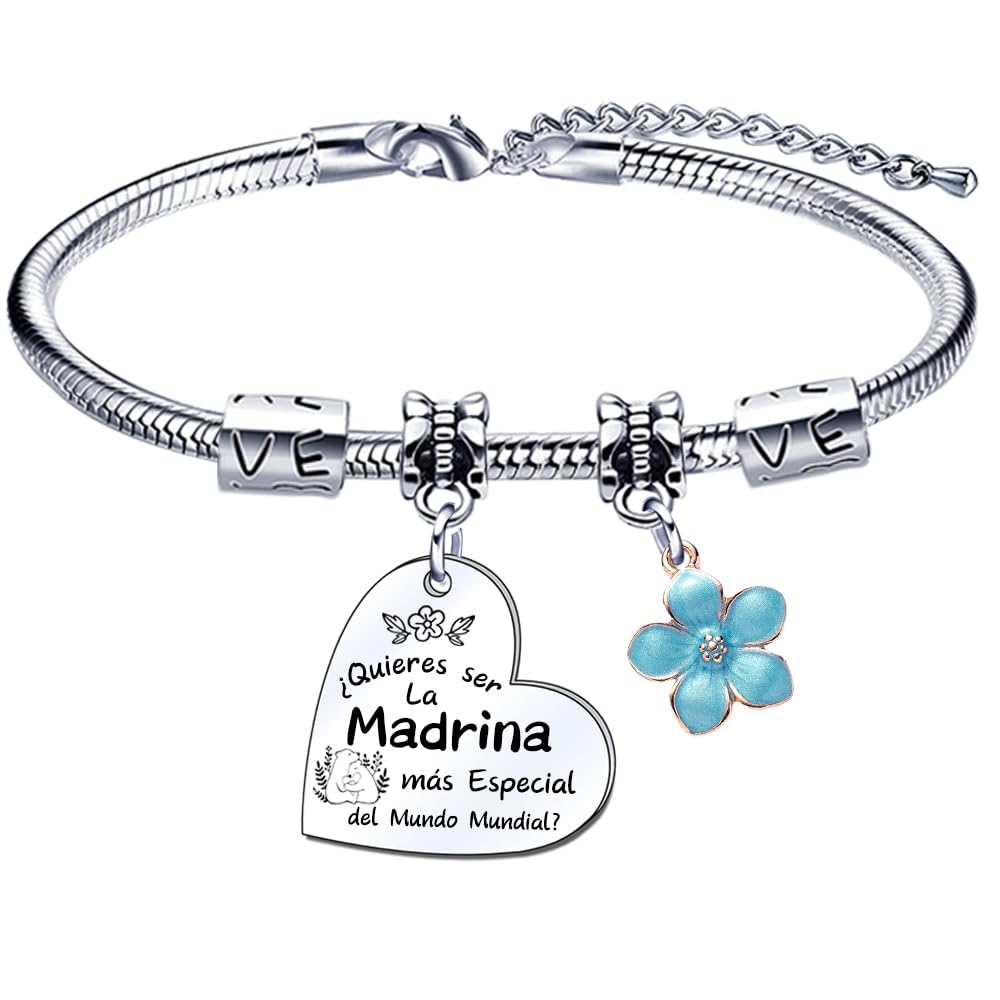 XQXQXZ Regalo Madrina Pulsera para Madrina Pulseras quieres ser mi madrina?para Madrina Regalo de Cumpleaños Regalos Navidad Madrina Ideas Regalo Madrina