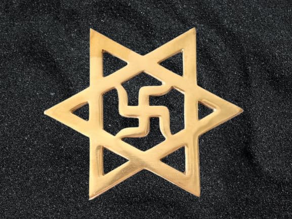 Pure Copper Religious Good Luck Swastik Symbol for Home & Office Door Entrance D-3 (3.5 Inch Approx)