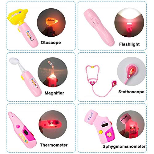 Owlhouse Kids Pretend Play Toy Playsets, Children Doctor's Kit Dentist Medical Equipment, Dress Up Nurse Uniforms Boys Girls for Kids Doctor Cosplay Costumes
