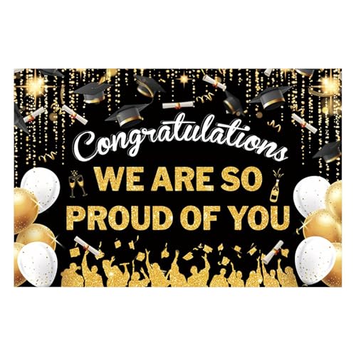 Graduation Backdrop 2025, Class of 2025 Banner for Outdoor Graduation Decorations, Photo Booth Props, Wall Decor and Yard Sign Background for Home, Garden, School, Backyard Celebrations 70.87x43.31in