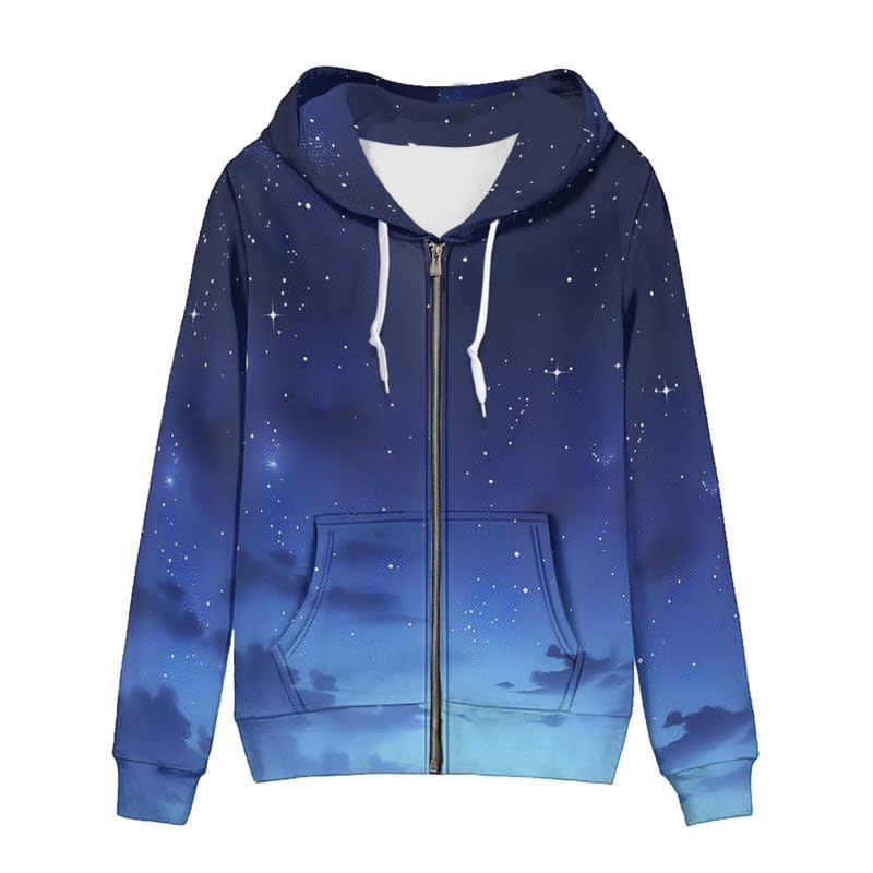 Irisjudy Womens Zip-up Hoodie with Kanga Pocket(XS-5XL),Cactus,Sunflowers,Butterfly Long Sleeve Sport Shirts Shell Jackets