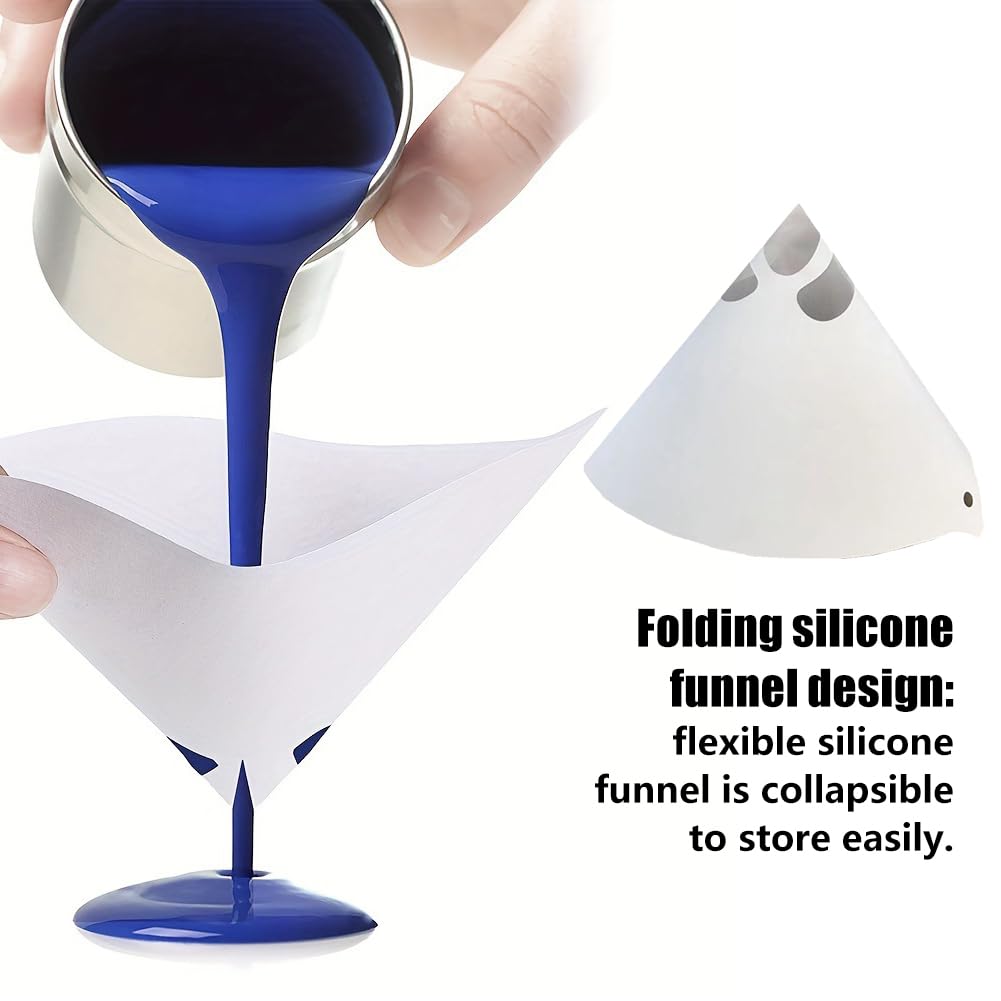 200 Pezzi Filtri per Vernice,Filtro per Vernice,Filtro per Vernici,Filtri per Carta Conici per Vernice,Filtri per Vernice Auto Con Imbuto in Carta,Verniciatura Carta Conica Filtro
