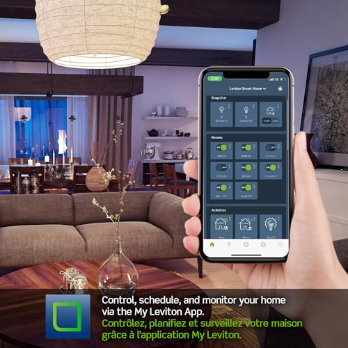 Image of Leviton Decora Smart Dimmer Switch, Wi-Fi, Works with Matter, My Leviton, Alexa, Google Assistant, Apple Home /Siri & Wired or Wire-Free 3-Way, Neutral Wire Required, D36HD-1RW, White