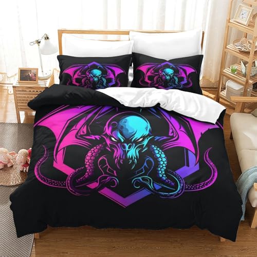 Housse de couette 220x240 tête de mort pour chambre moderne - 3