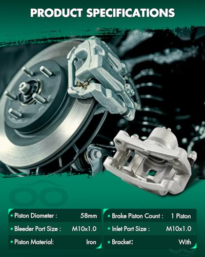 Image of SCITOO - Front Disc Brake Calipers Assembly with Bracket For Nissan For Sentra 2007 2008 2009 2010 2011 2012 2013 2014 2015 2016 2017 2018 2019 19B3306 19B3307