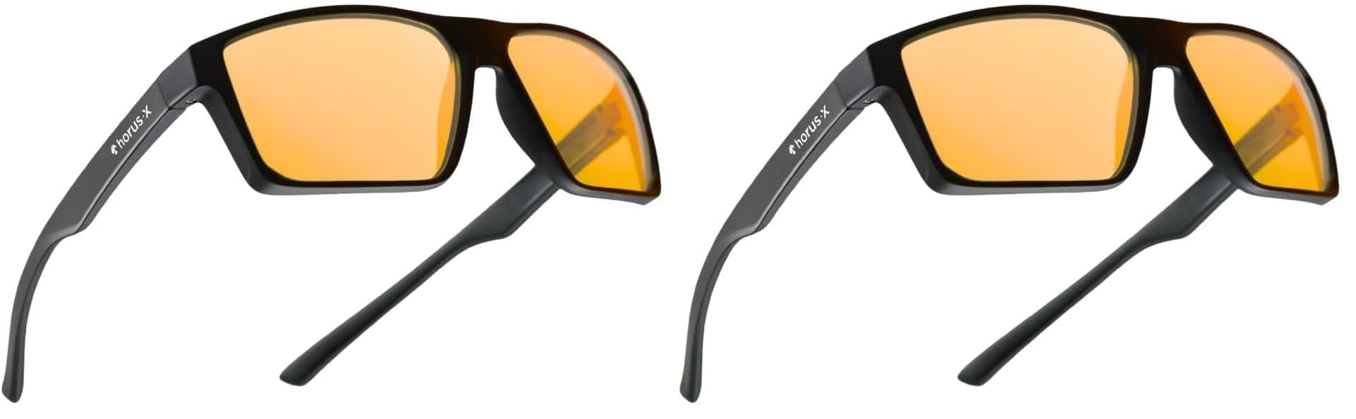 Horus X • Occhiali Luce Blu Uomo Donna Occhiali Gaming Anti Luce Blu | Protezione Ottimale Anti-Fatica | Amber (Confezione da 2)