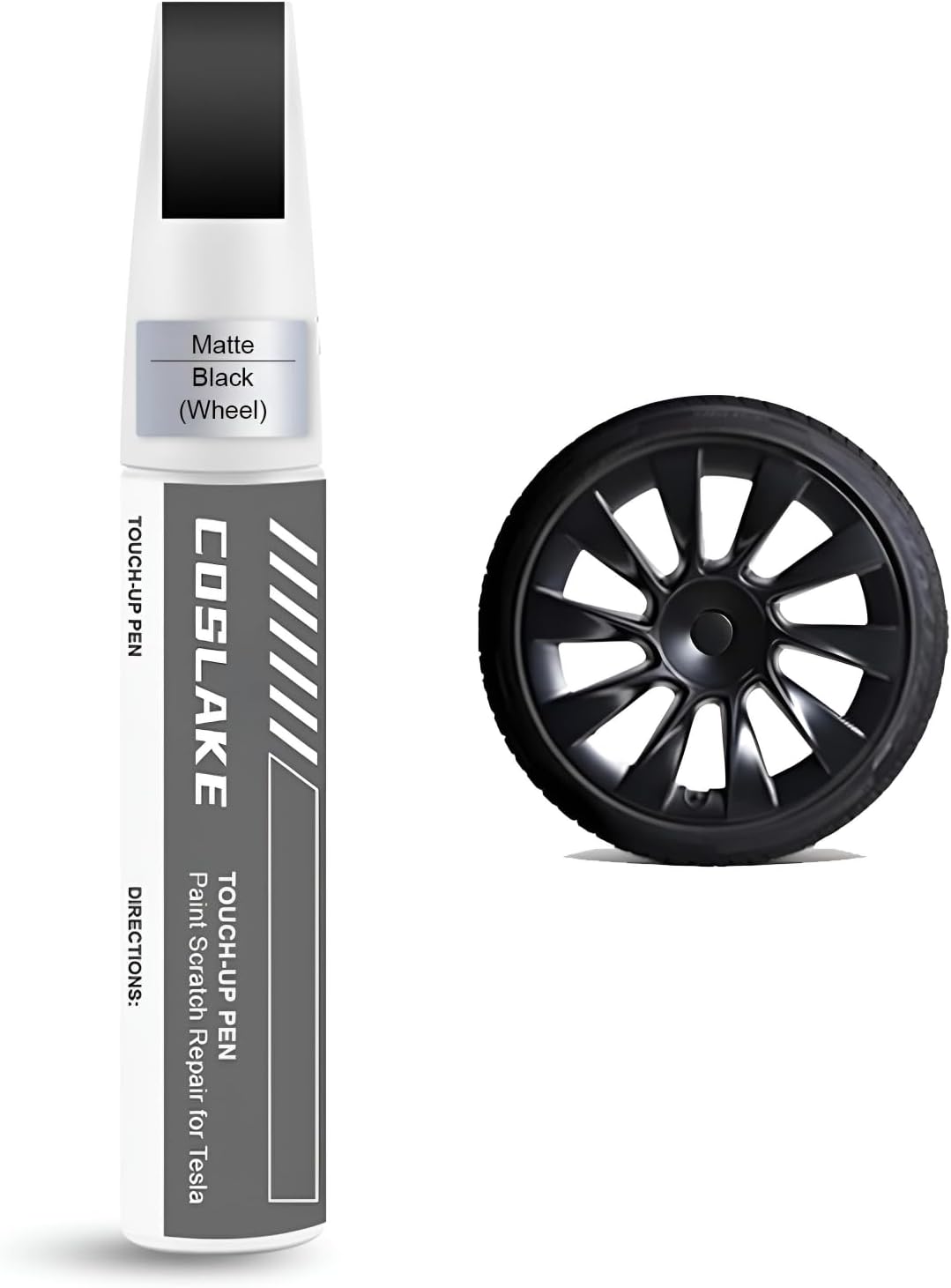 COSLAKE Rim Touch Up Paint(Matte Black) for Tesla Model Y