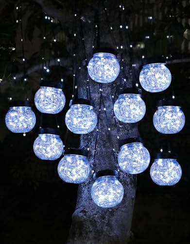 Lot de 12 lampes solaires de Noël à suspendre pour illuminer les fêtes