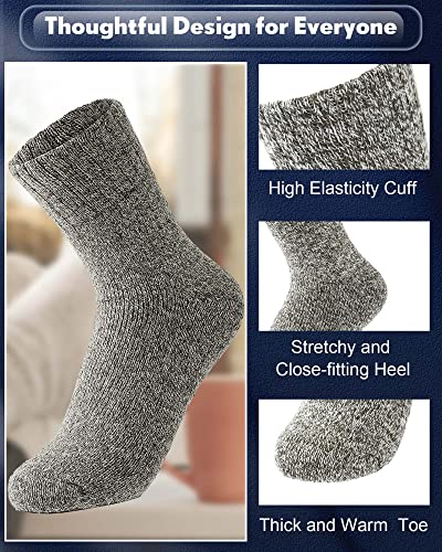 JaGely 20 Pairs Women Knit Wool Socks Bulk Thick Warm Winter Crew Gifts Athletic Hiking Soft Casual Socks4