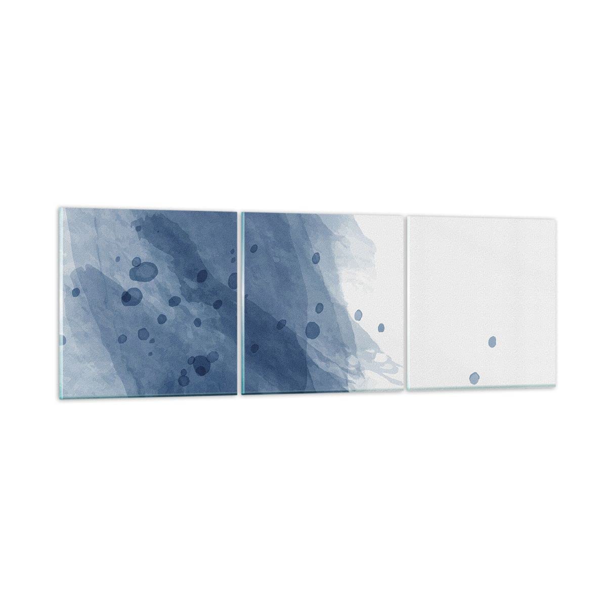 ARTTOR Vidrios Decorativos Azul Blanco Fondo Cuadro Sobre