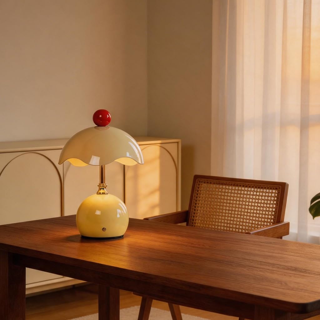 Lampada da tavolo Forma moderna a guscio d'uovo LED dimmerabile bajour con telecomando 3000-6000K Paralume in acrilico Adatto per la testata del letto lo studio il corridoio
