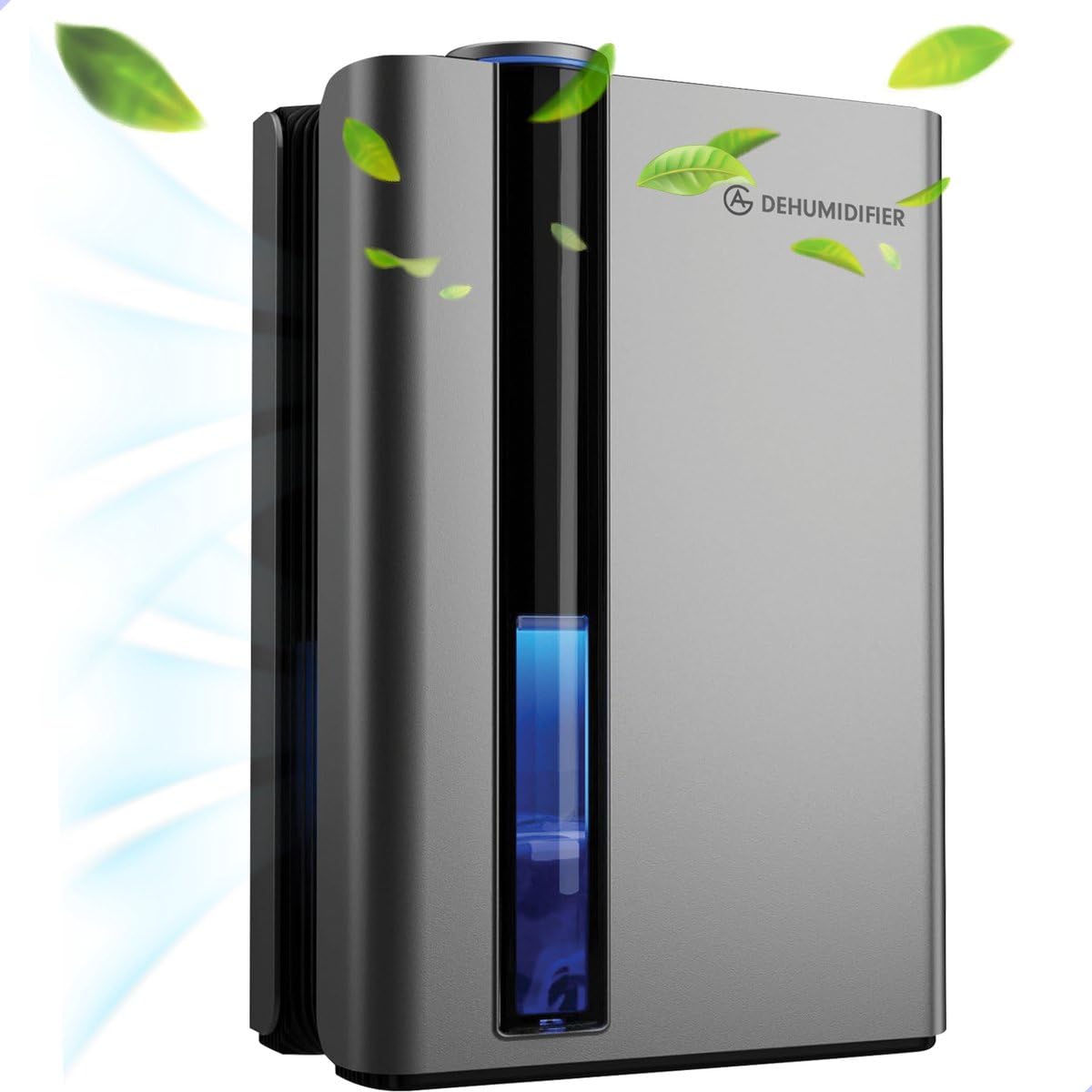 AG 330 Deumidificatore e Purificatore d'Aria Portatile con Filtro al Carbone, 1L/gg, Serbatoio 2,7L, per Ambienti fino a 35m², Luce LED 7 Colori